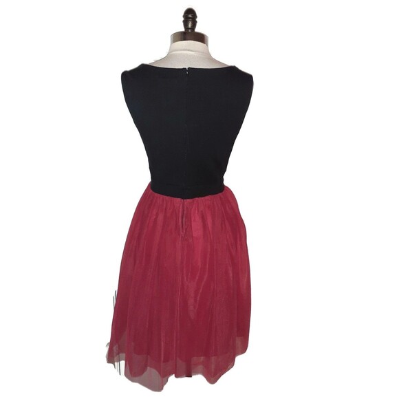 TORRID Plus Size 20W A-Line Dress Black Red Sleeveless Knee Length - Picture 3 of 5